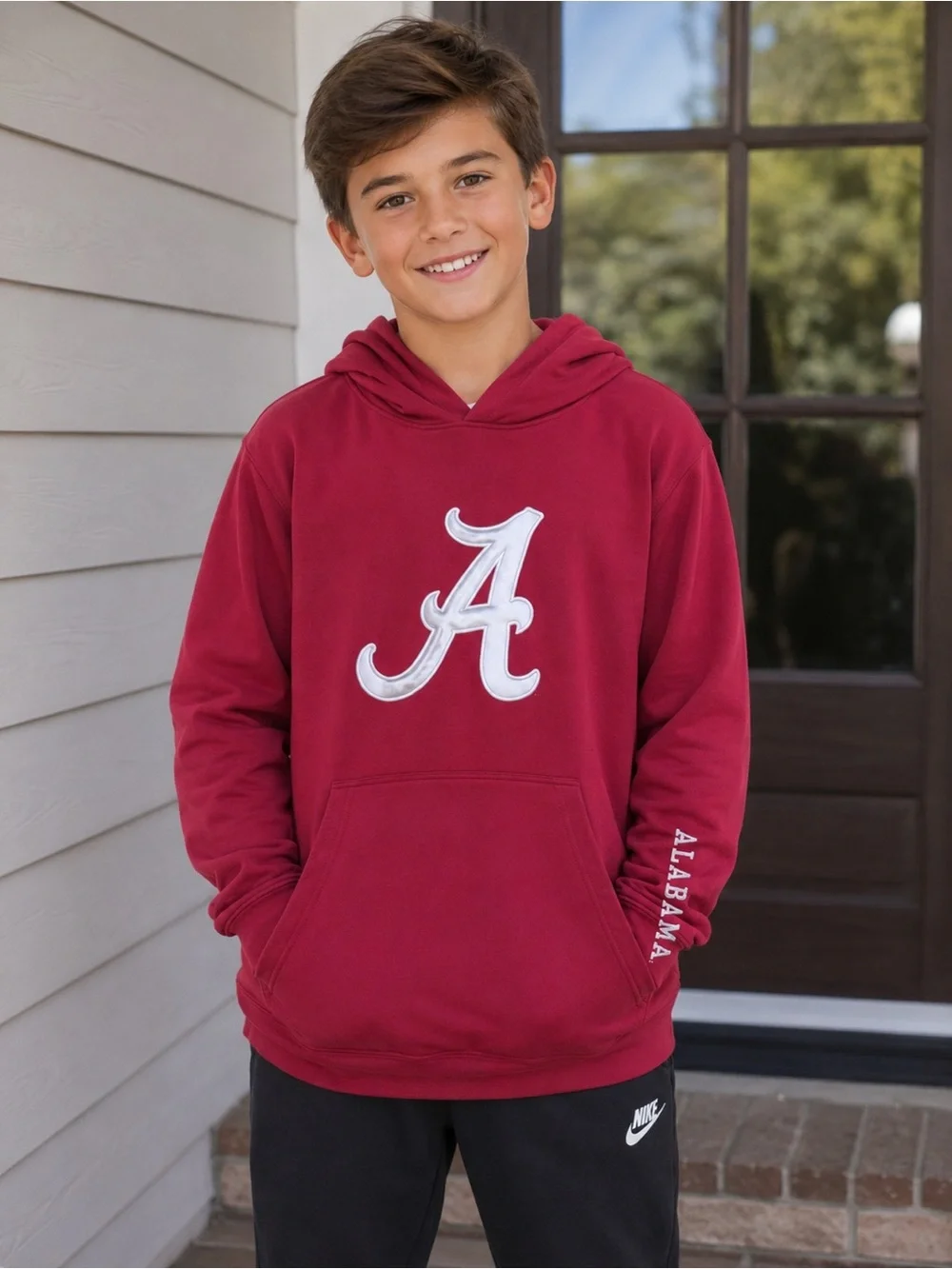 Colosseum NCAA Youth Alabama Crimson Tide Performance Pullover Hoodie- Size YL